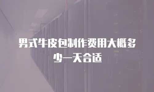 男式牛皮包制作费用大概多少一天合适