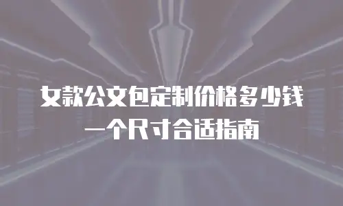 女款公文包定制价格多少钱一个尺寸合适指南