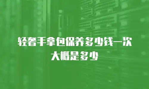 轻奢手拿包保养多少钱一次大概是多少