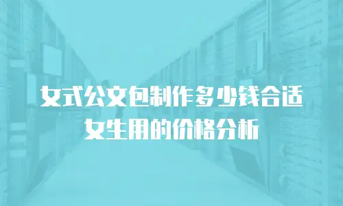 女式公文包制作多少钱合适女生用的价格分析
