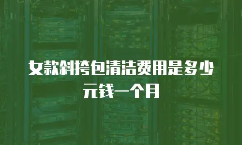 女款斜挎包清洁费用是多少元钱一个月