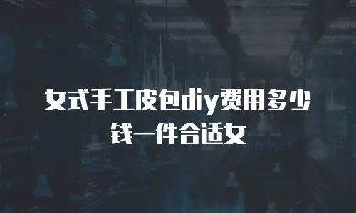 女式手工皮包diy费用多少钱一件合适女