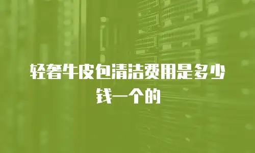 轻奢牛皮包清洁费用是多少钱一个的