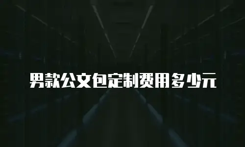 男款公文包定制费用多少元