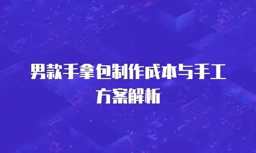 男款手拿包制作成本与手工方案解析