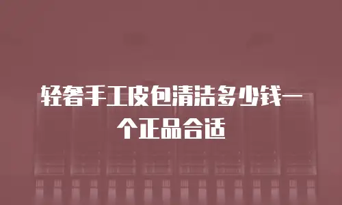 轻奢手工皮包清洁多少钱一个正品合适