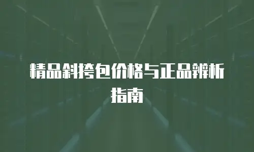 精品斜挎包价格与正品辨析指南