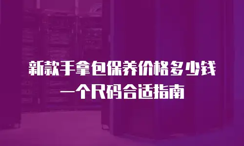 新款手拿包保养价格多少钱一个尺码合适指南