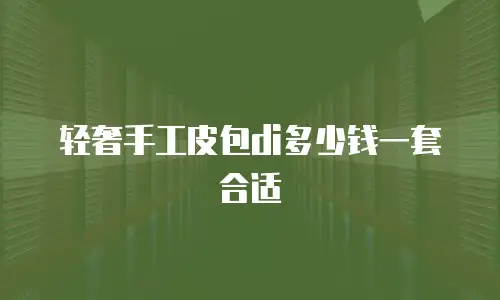轻奢手工皮包di多少钱一套合适
