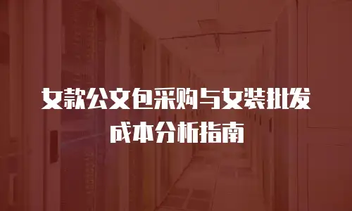 女款公文包采购与女装批发成本分析指南