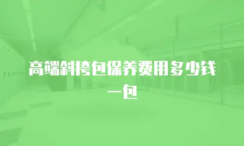 高端斜挎包保养费用多少钱一包