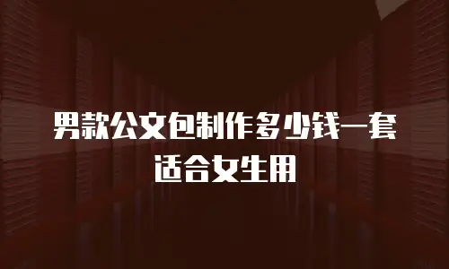 男款公文包制作多少钱一套适合女生用