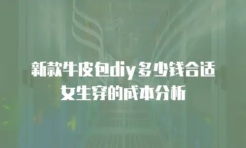 新款牛皮包diy多少钱合适女生穿的成本分析