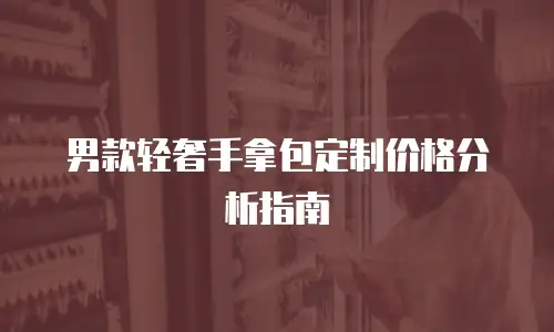 男款轻奢手拿包定制价格分析指南