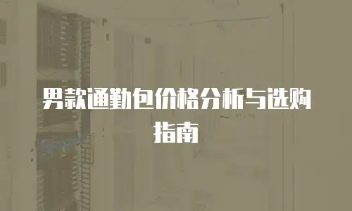 男款通勤包价格分析与选购指南