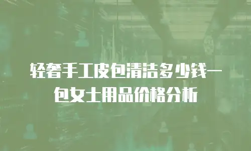 轻奢手工皮包清洁多少钱一包女士用品价格分析