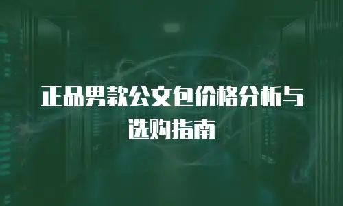 正品男款公文包价格分析与选购指南