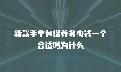 新款手拿包保养多少钱一个合适吗为什么