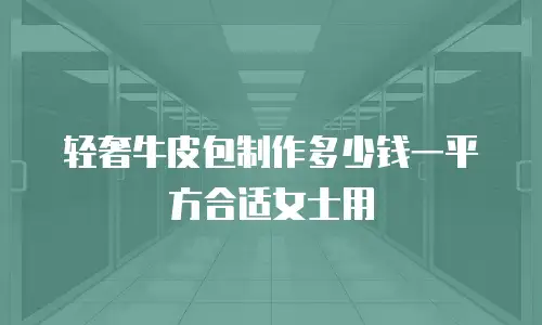 轻奢牛皮包制作多少钱一平方合适女士用