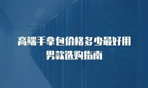 高端手拿包价格多少最好用男款选购指南