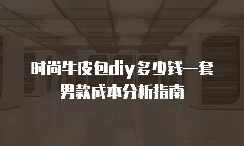 时尚牛皮包diy多少钱一套男款成本分析指南
