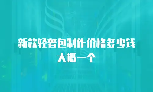 新款轻奢包制作价格多少钱大概一个