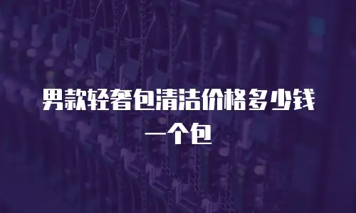 男款轻奢包清洁价格多少钱一个包