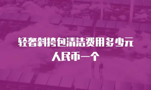 轻奢斜挎包清洁费用多少元人民币一个