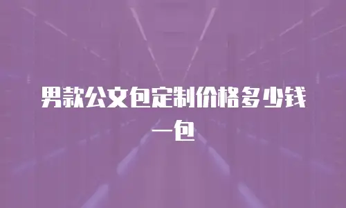 男款公文包定制价格多少钱一包