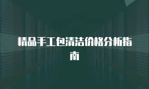 精品手工包清洁价格分析指南