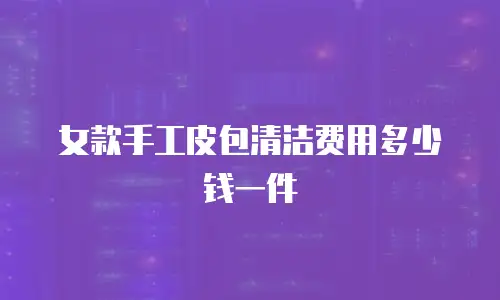 女款手工皮包清洁费用多少钱一件