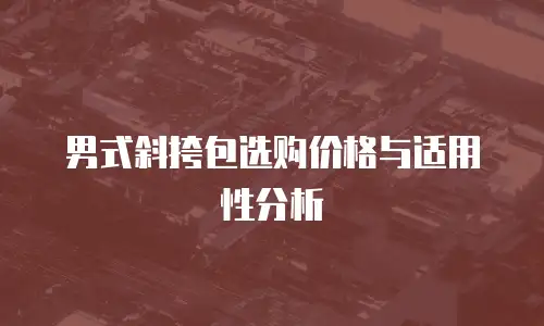 男式斜挎包选购价格与适用性分析