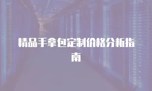 精品手拿包定制价格分析指南