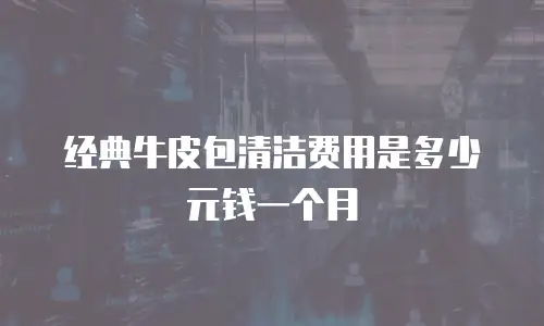 经典牛皮包清洁费用是多少元钱一个月