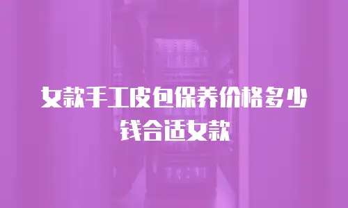 女款手工皮包保养价格多少钱合适女款