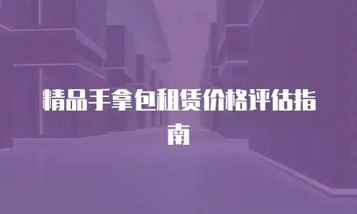 精品手拿包租赁价格评估指南