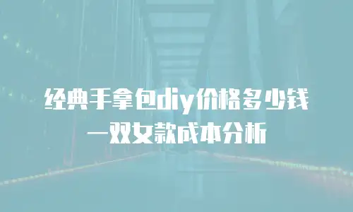 经典手拿包diy价格多少钱一双女款成本分析