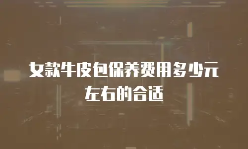 女款牛皮包保养费用多少元左右的合适