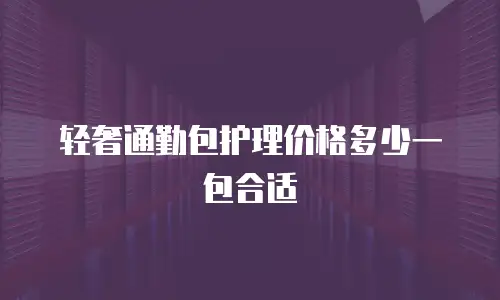 轻奢通勤包护理价格多少一包合适