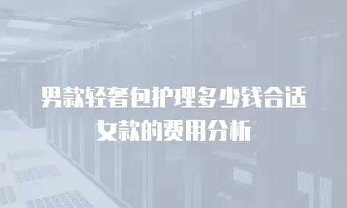 男款轻奢包护理多少钱合适女款的费用分析