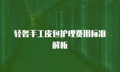 轻奢手工皮包护理费用标准解析