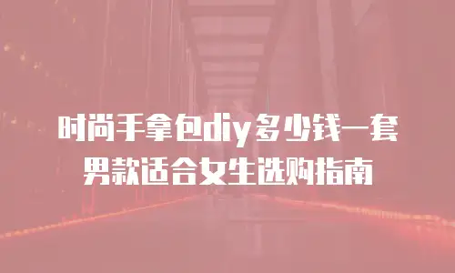 时尚手拿包diy多少钱一套男款适合女生选购指南
