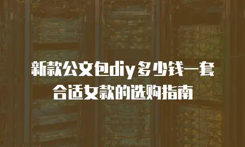 新款公文包diy多少钱一套合适女款的选购指南