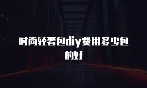 时尚轻奢包diy费用多少包的好