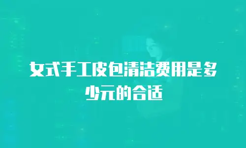 女式手工皮包清洁费用是多少元的合适