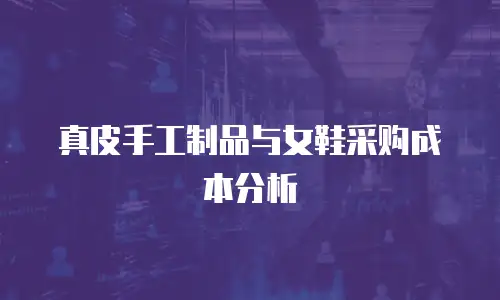 真皮手工制品与女鞋采购成本分析