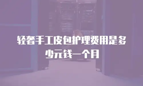 轻奢手工皮包护理费用是多少元钱一个月