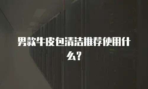 男款牛皮包清洁推荐使用什么？