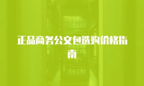 正品商务公文包选购价格指南