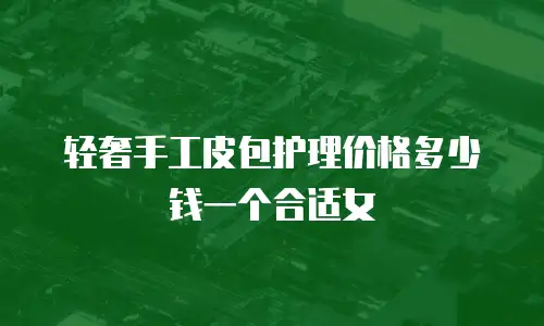 轻奢手工皮包护理价格多少钱一个合适女